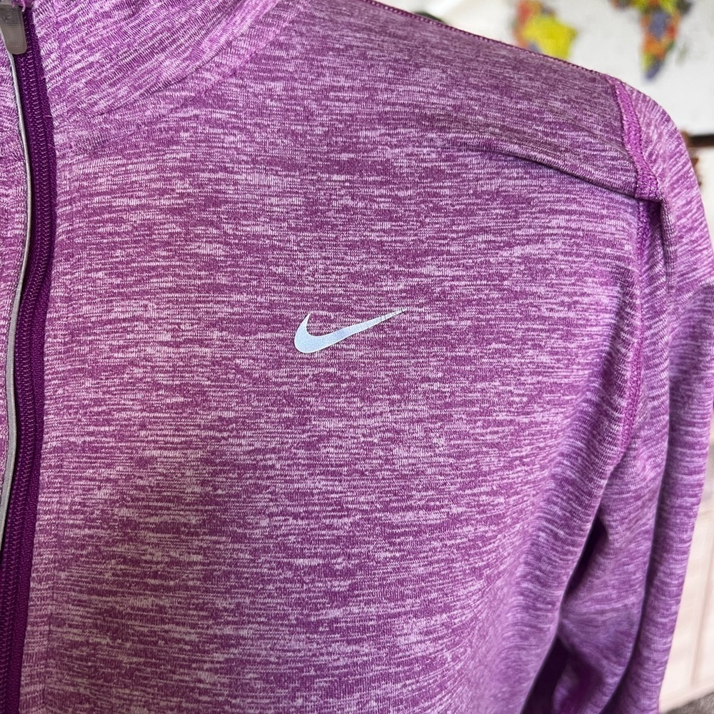 Nike Women's Heathered Purple Long Sleeve Top - Picture 2 of 10